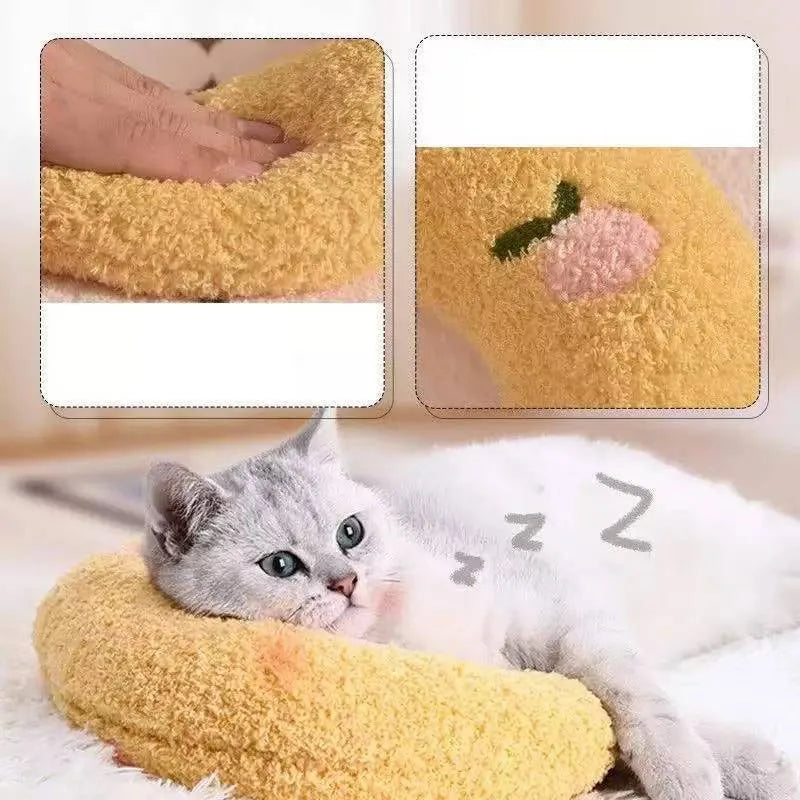 U Shape Plush Pillow Calming Sleep Companion for Pets