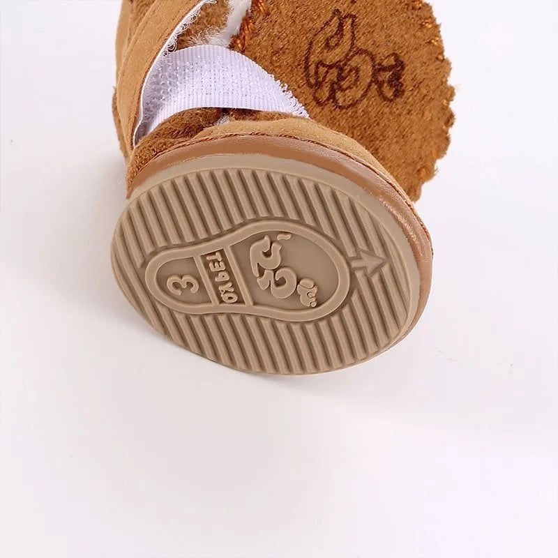 Plush Snow Boots for Cats & Small Dogs — Warm & Washable