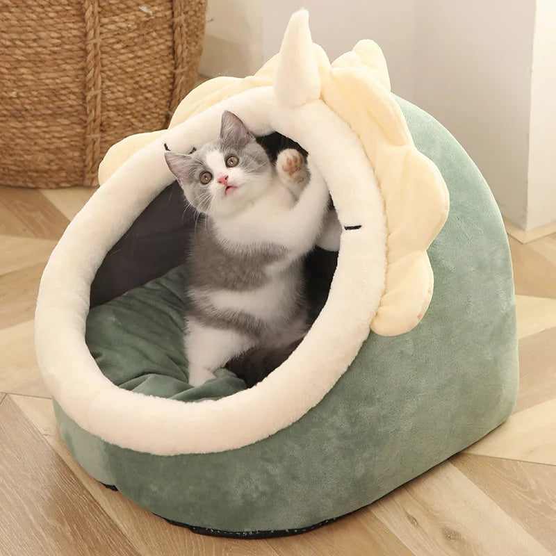 Deep Sleep Cat Bed – Foldable Washable Cave Nest