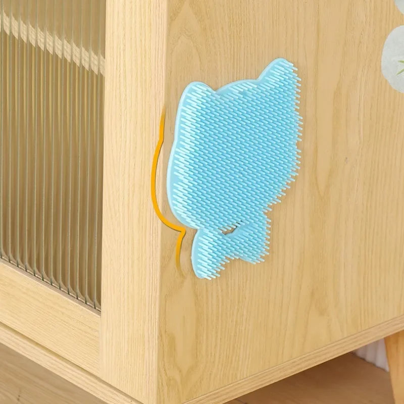 Cat Scratching Board with Self-Grooming Brush & Massage Comb