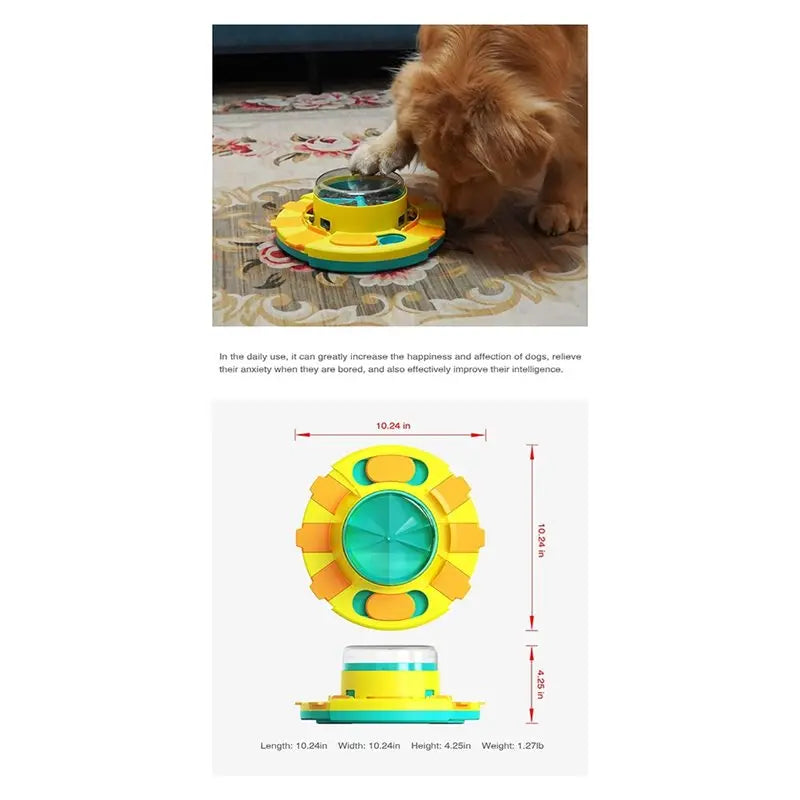 Slow Feeder Dry Food Treat Dispenser Enrichment Toy for Dogs