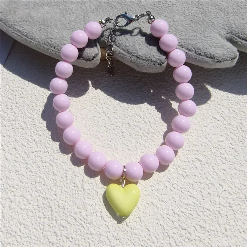 Cute Pearl Cat Collar Dog Princess Necklace Jewelry Wedding