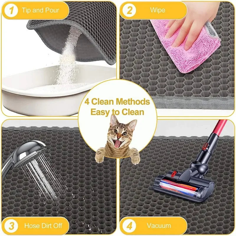 Cat Litter Mat Non-Slip Double Layer Waterproof Filter Mat