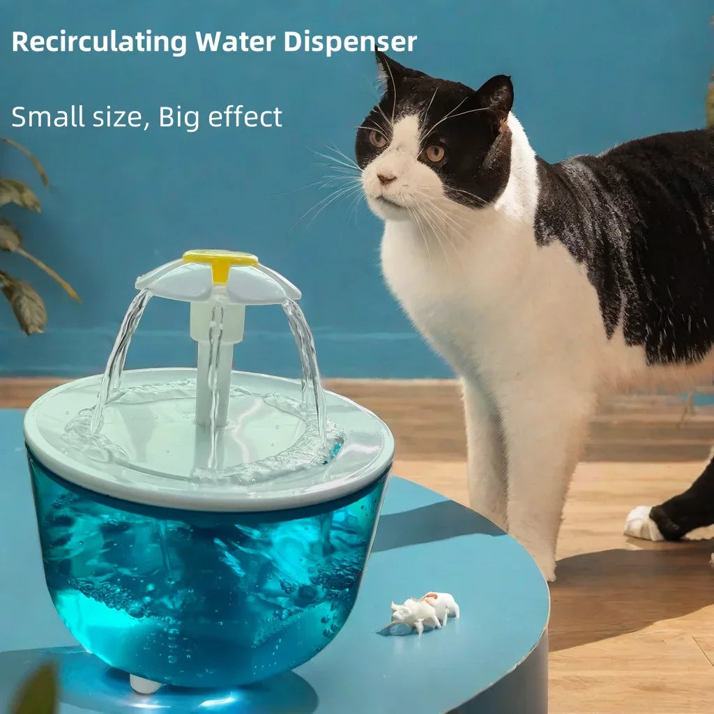 1.2L Silent Cat Water Fountain USB with Filter Foam