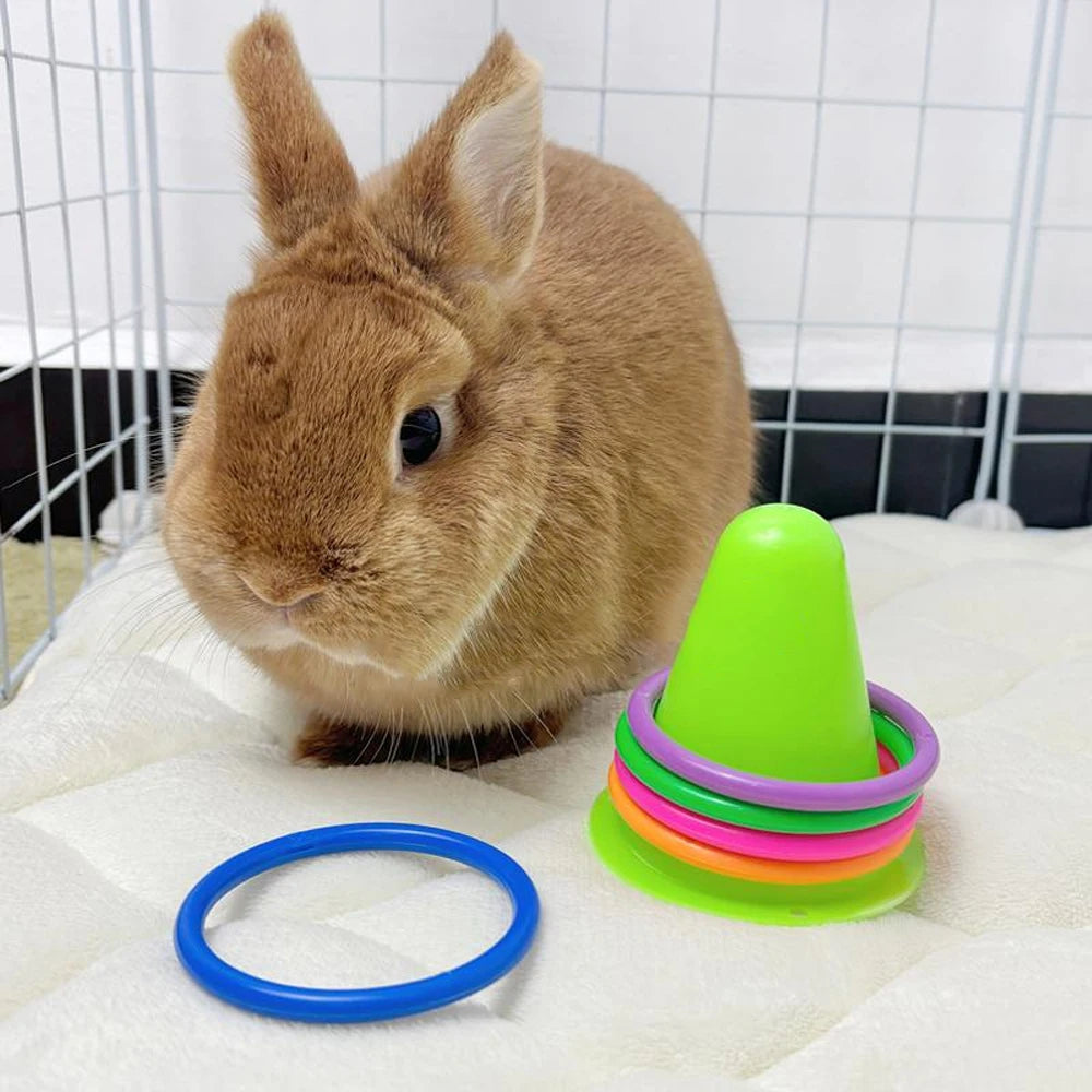 Ice Cream Cone Shaped Chew Toy for Rabbits Small Animals
