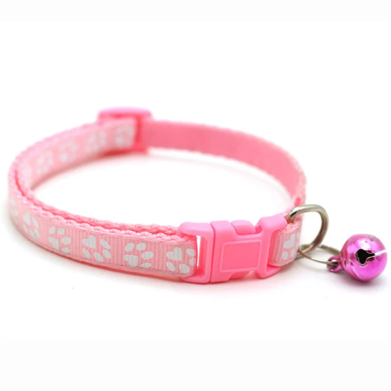 Adjustable Cat Collar Bell Necklace Kitten Puppy Colorful