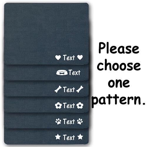 Personalized Custom Name Dog Cat Food Mat Foldable Washable