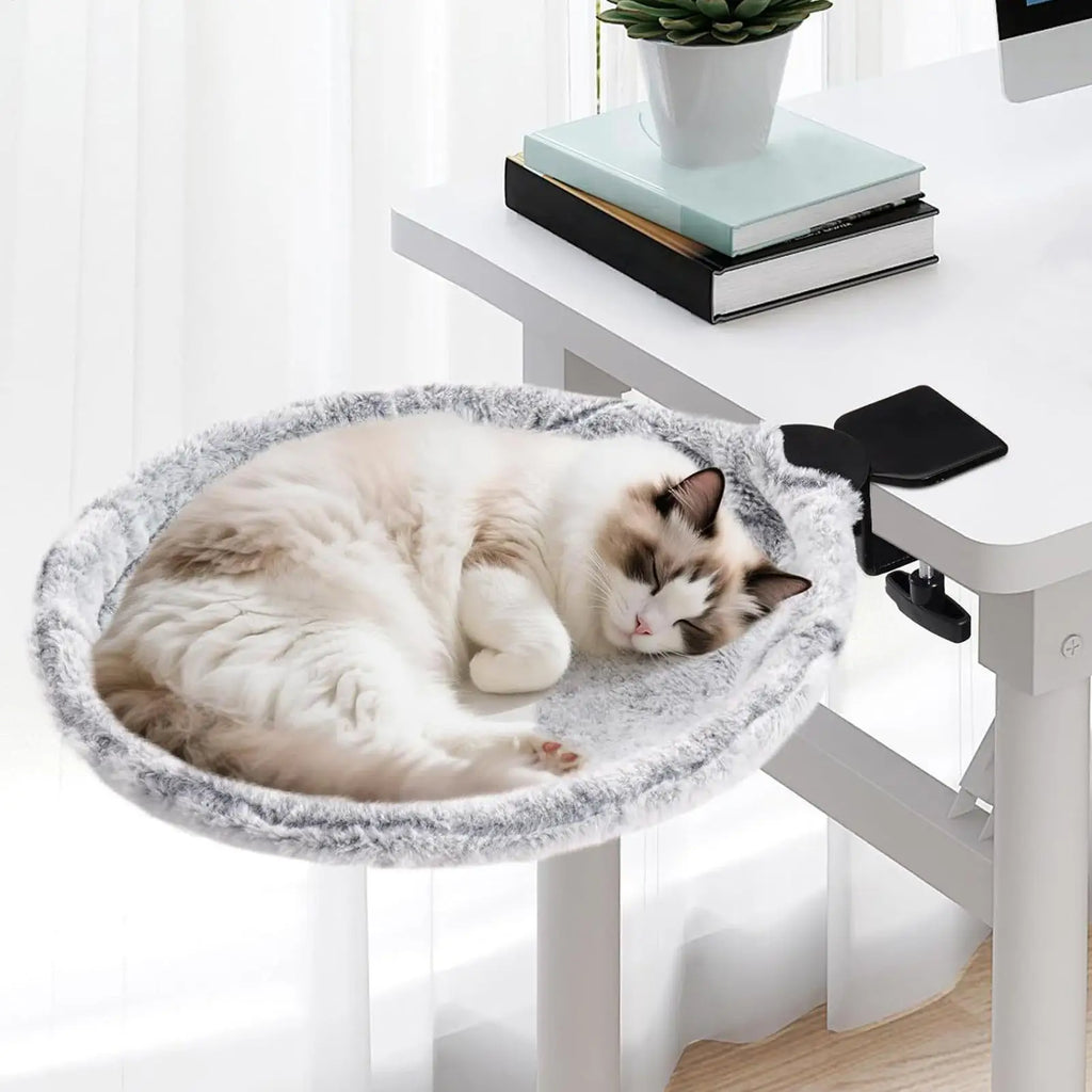 Rotating Cat Desk Hammock Bed Ergonomic Indoor Sleeping Perch