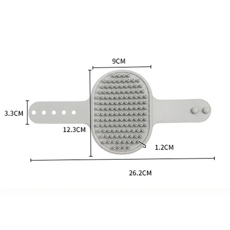 Rubber Massage Bath Brush with Adjustable Ring Handle