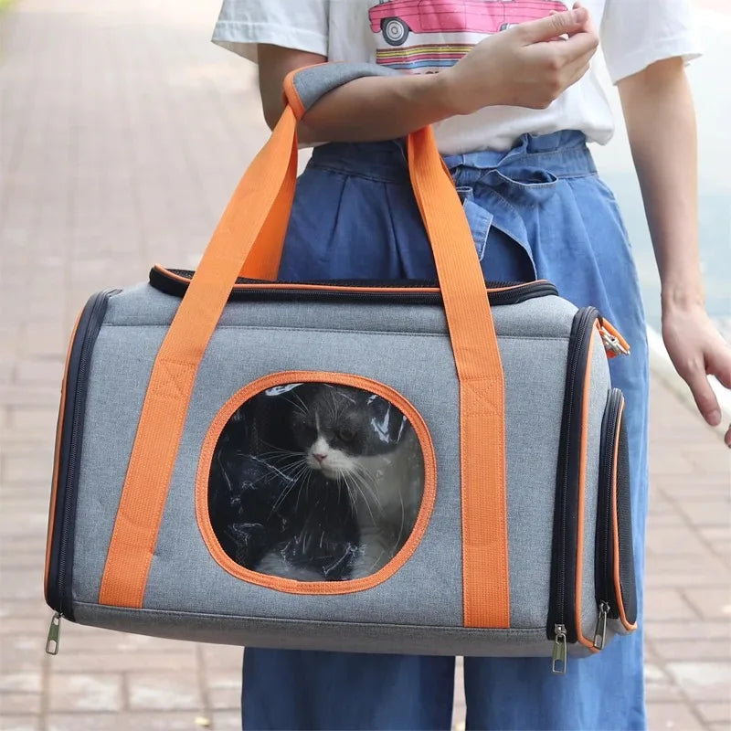 Collapsible Portable Pet Carrier Travel Airline Approved Dogs Cats