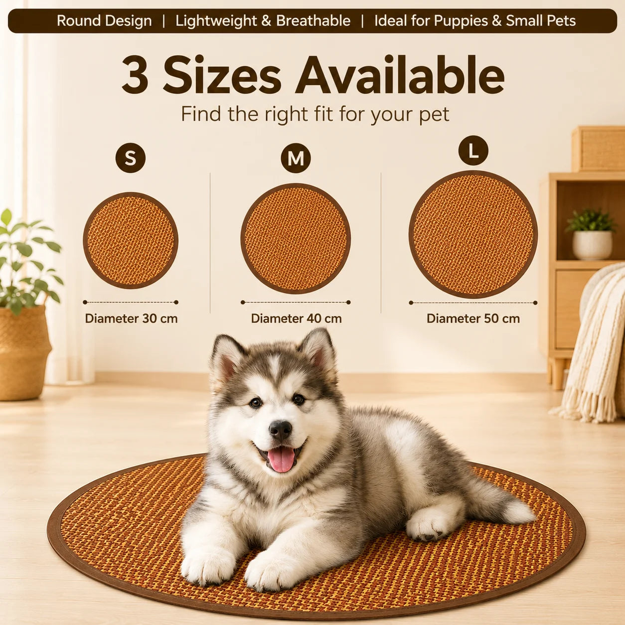 Summer Cooling Dog Mat Breathable Washable Square Pad