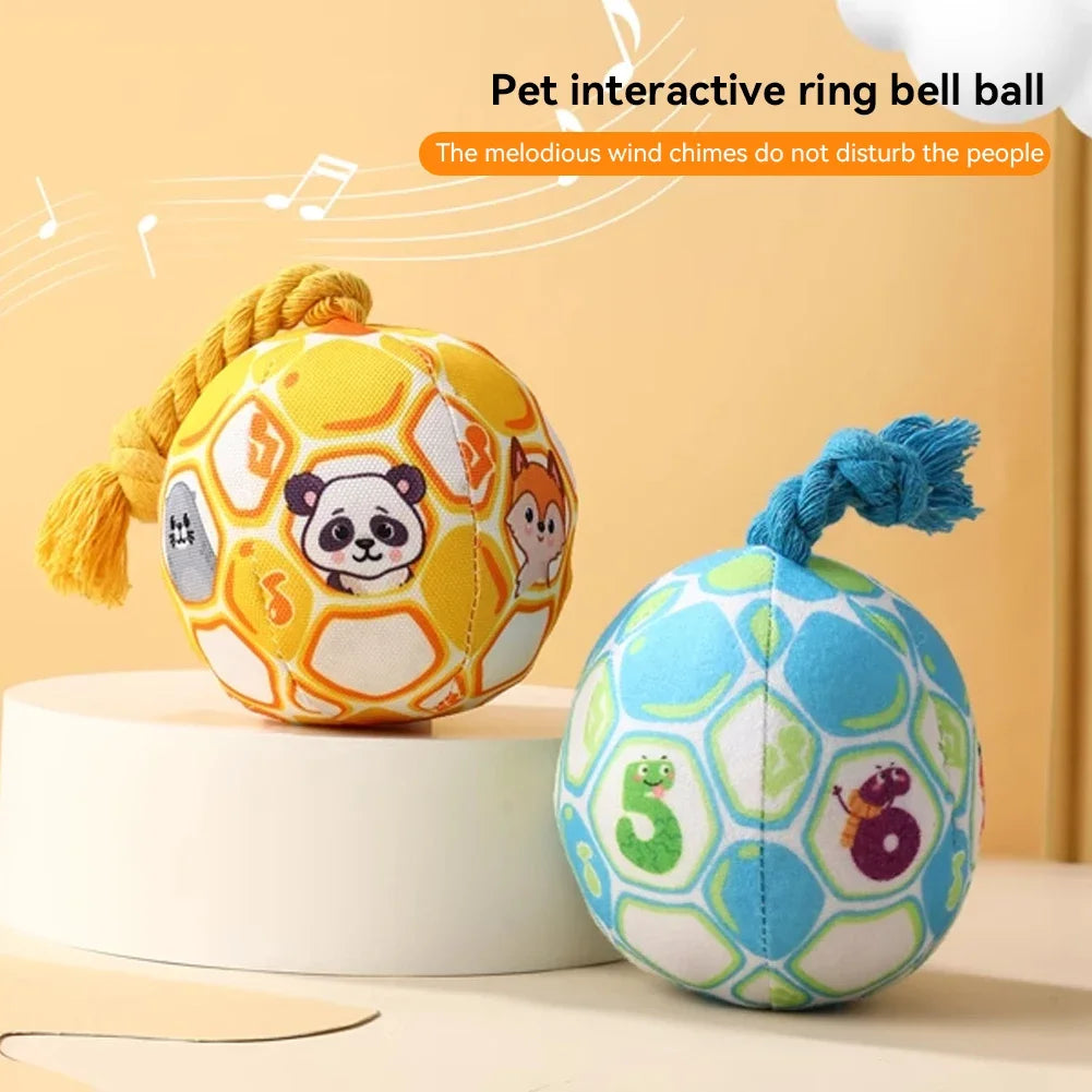 Soft Elastic Soccer Giggle Ball Cotton Rope Toy Large Dogs