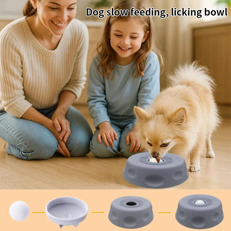 Ball-Shaped Anti-Slip Slow Feeder Bowl