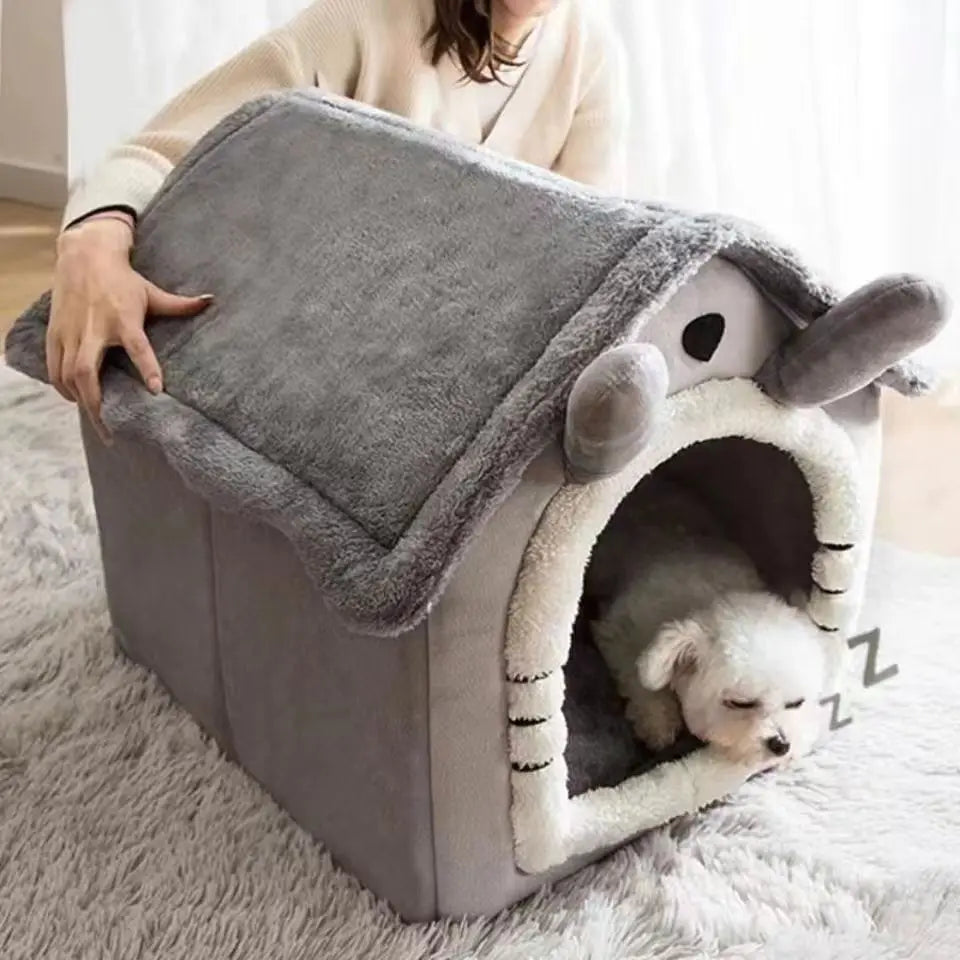 All Season Pet House Bed – Washable Cat & Dog Nest