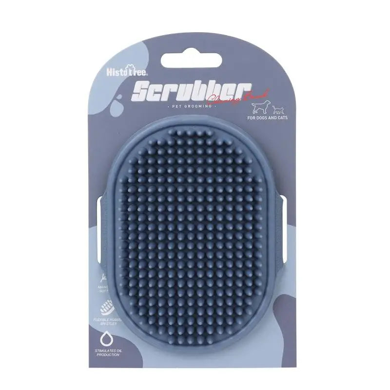 Pet Bath Brush Dog Cat Silicone Massage Glove Adjustable Strap Hair Remover