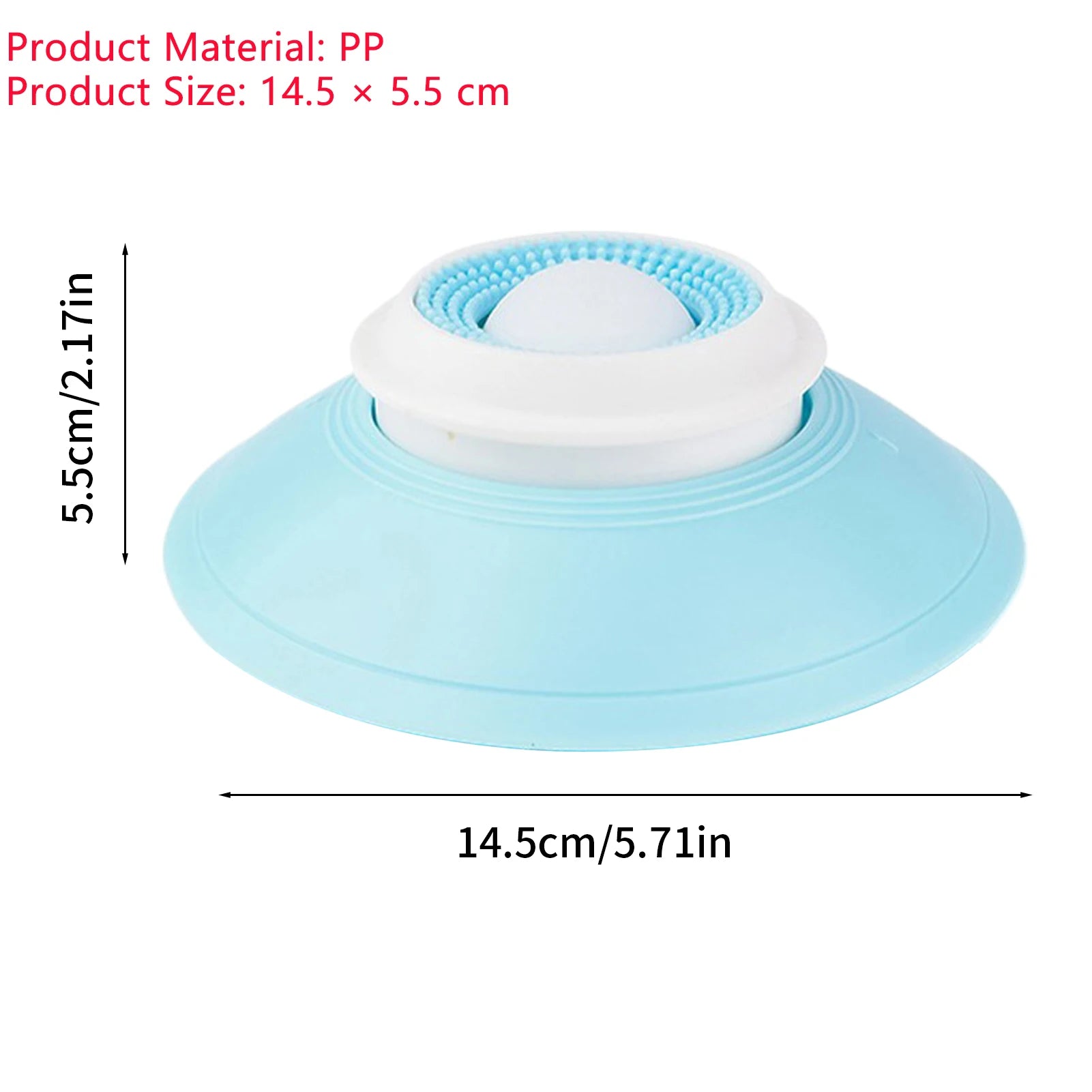 Blue-and-white slow feeder puzzle toy with blue textured rim and circular insert