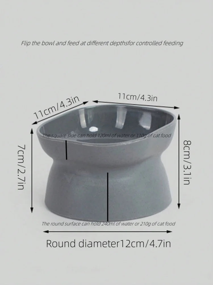 Pet Food & Water Bowl for Cats & Small Dogs