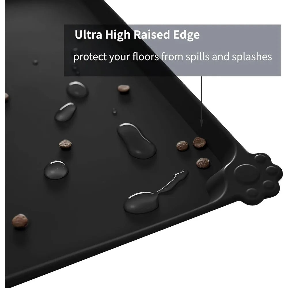 BPA-Free Silicone Pet Feeding Mat with High Raised Edges