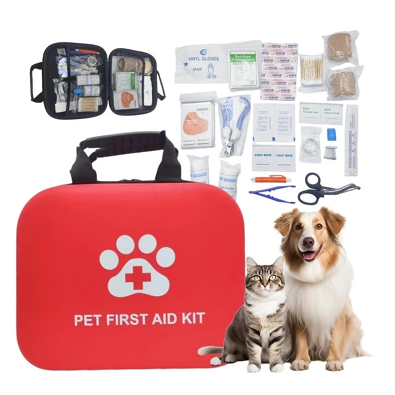 Pet First Aid Kit Emergency Survival Supplies for Dogs Reptiles