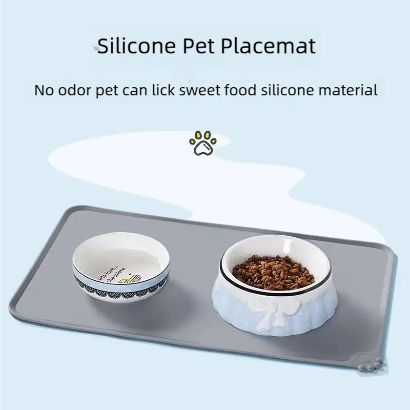 High-Lipped Silicone Cat Dog Food Mat Waterproof Non-Slip