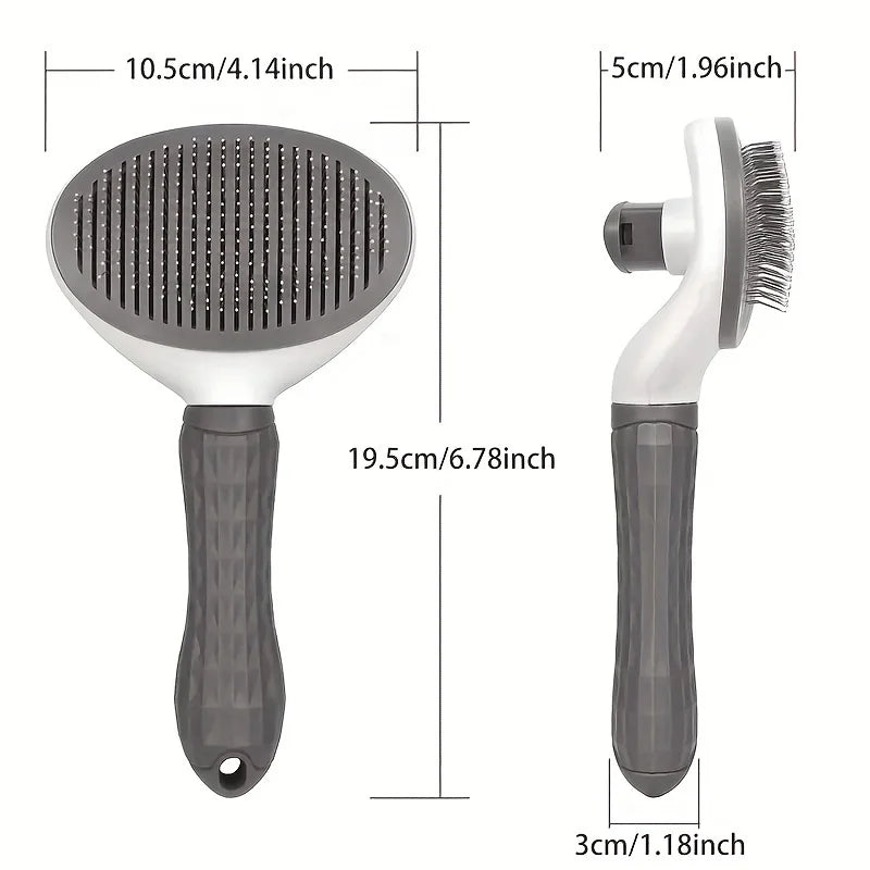 One-Click Float Hair Removal Slicker Brush for Pets Grooming