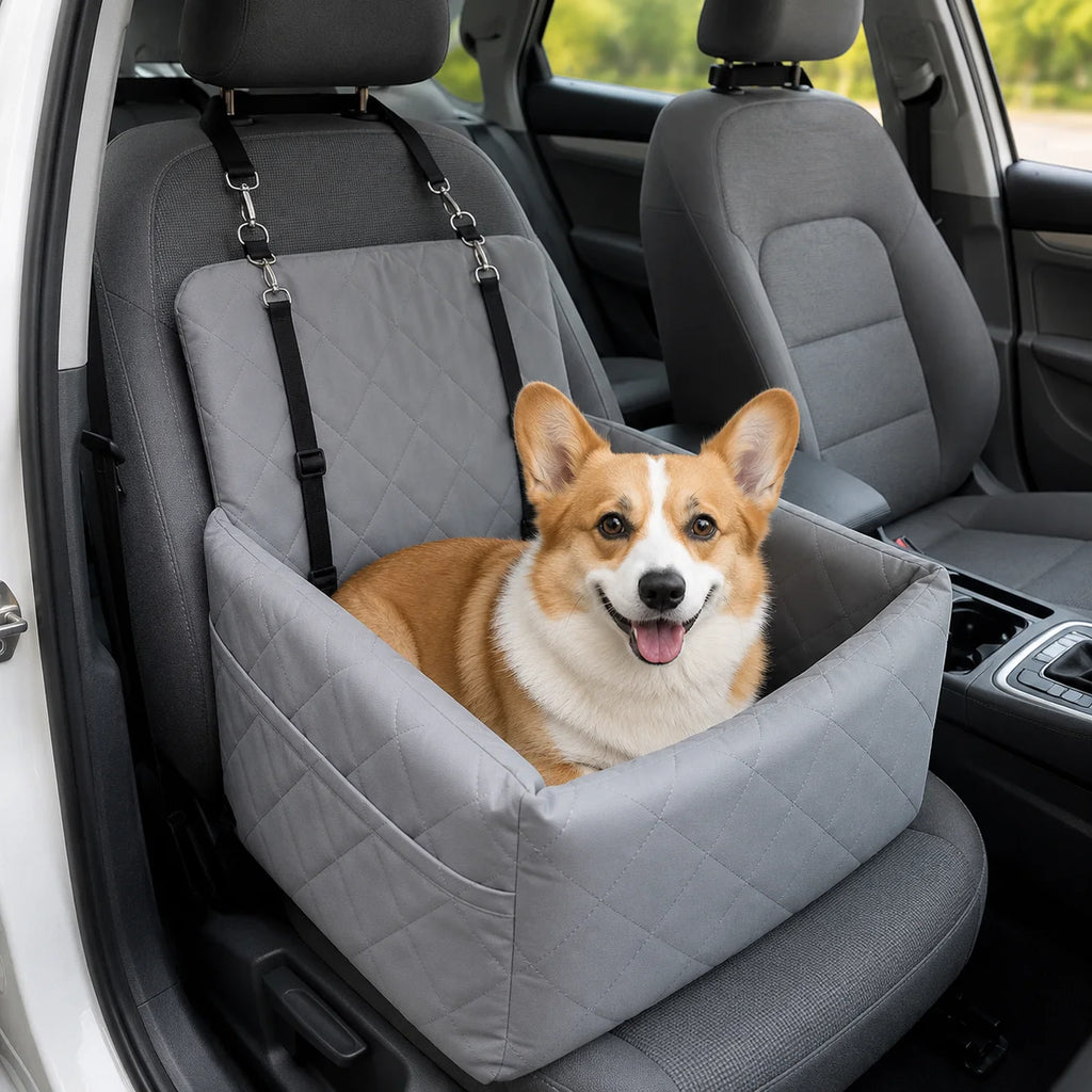 Ice Cooling Dog Car Booster Seat Travel Bed Waterproof Scratch Proof Safety