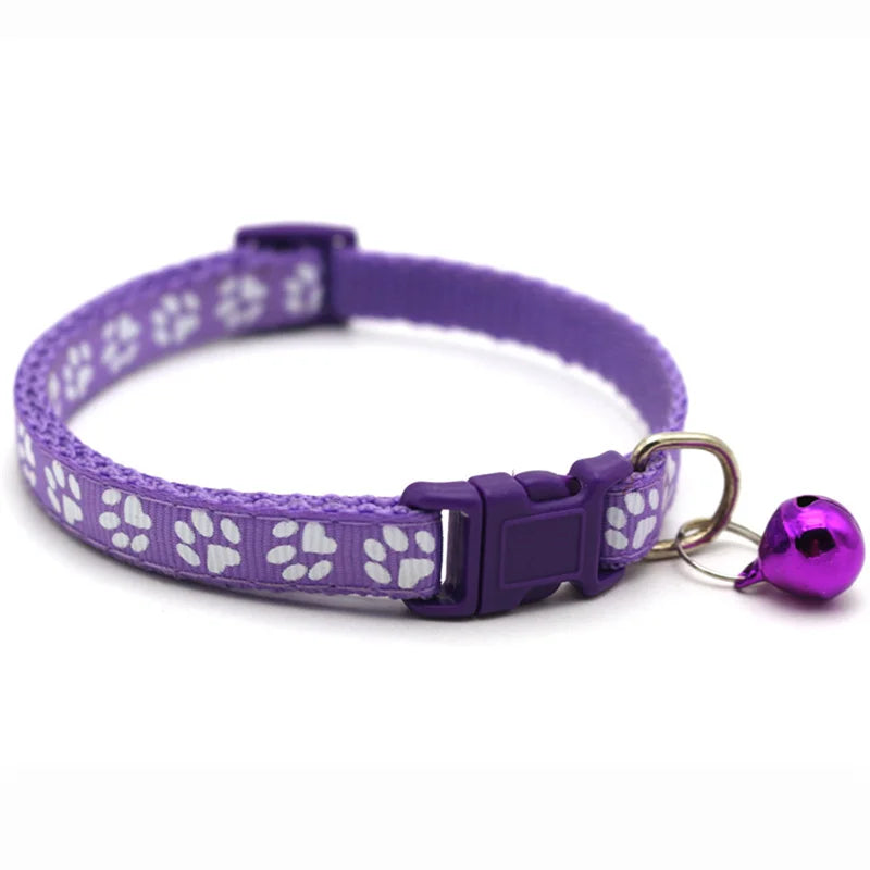 Adjustable Cat Collar Bell Necklace Kitten Puppy Colorful