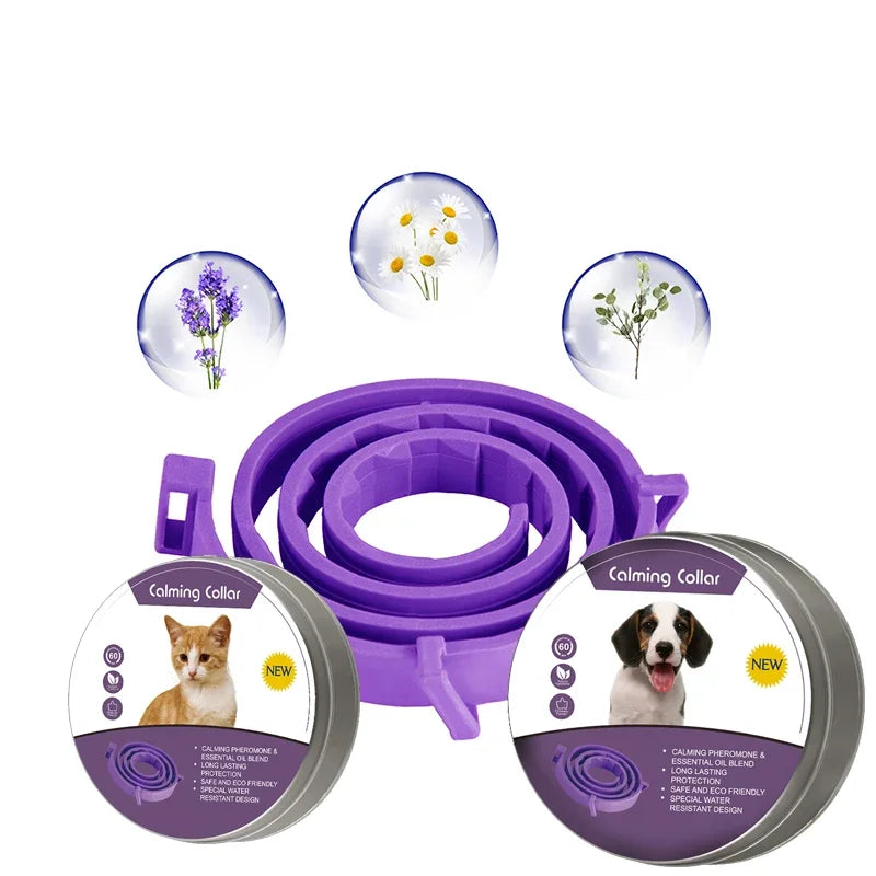 Pet Calming Collar Anxiety Pheromone Cats Dogs Adjustable