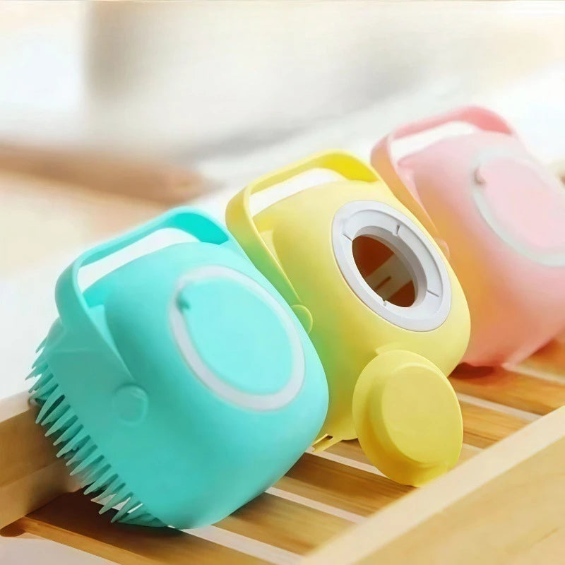 Pet Bathing Brush Soft Silicone Massager Shower Gel Comb Dog Cat Cleaning