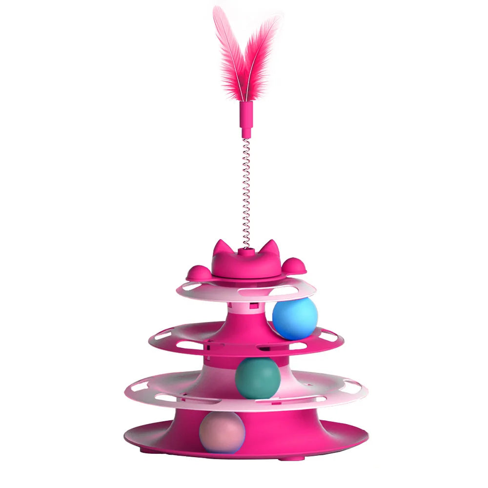 Interactive Turntable Teaser Wand Toy for Cats | PawJoyKwT