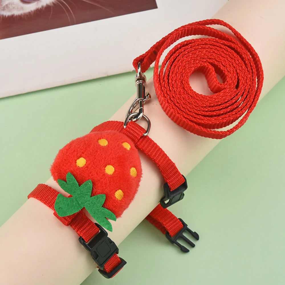 Adjustable Pet Harness & Leash Set for Rabbits Cats Small Animals