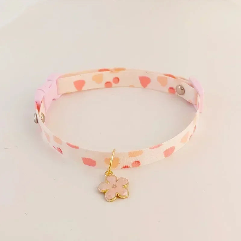 Adjustable Kitten Collar Bell Breakaway Cat Necklace Puppy