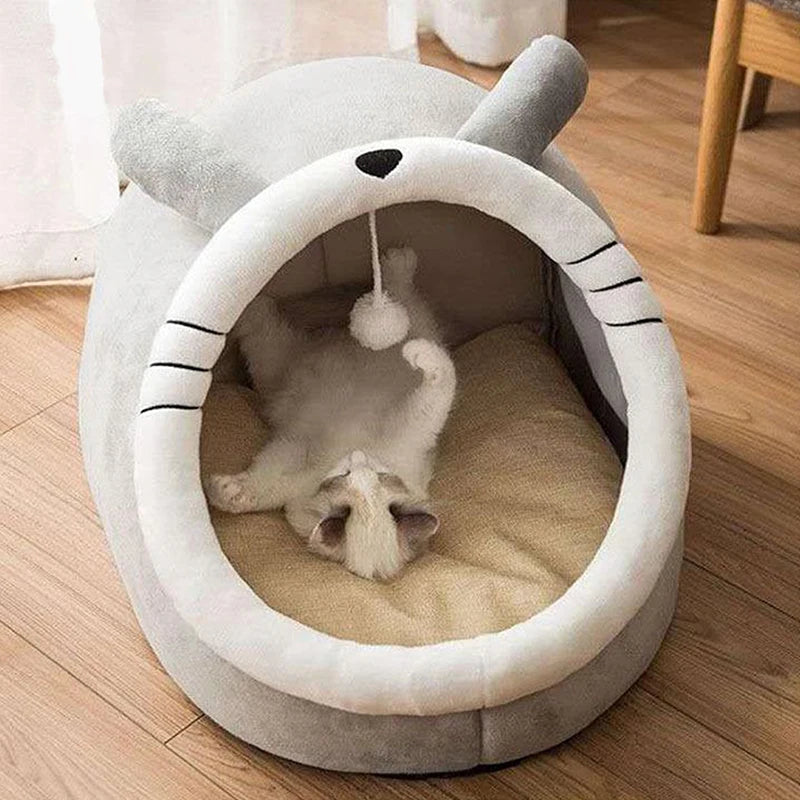 Deep Sleep Cat Bed – Foldable Washable Cave Nest