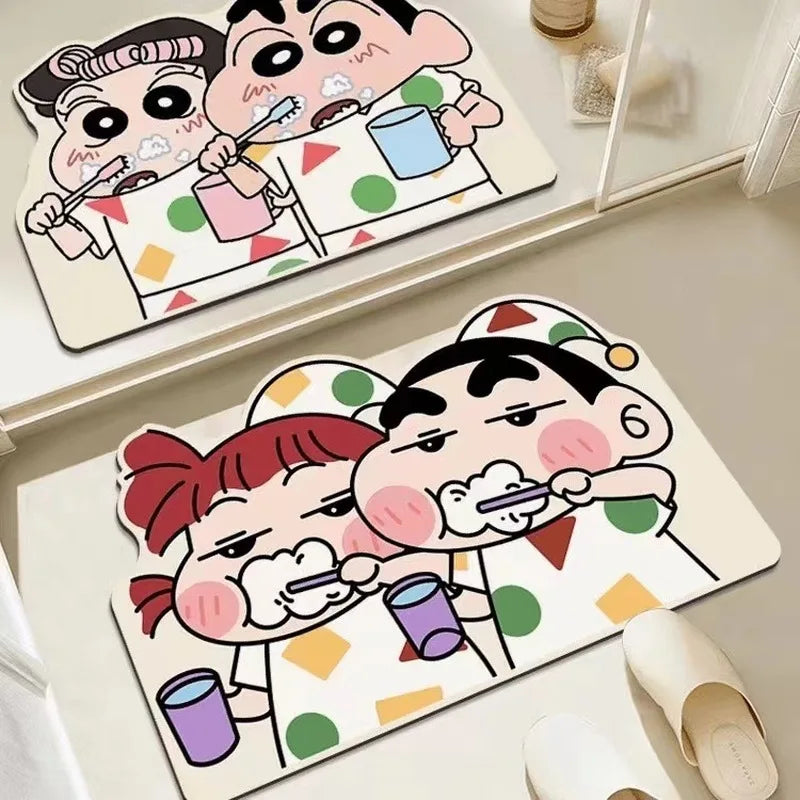 Quick-Drying Cartoon Anime Soft Shower Room Bath Mat