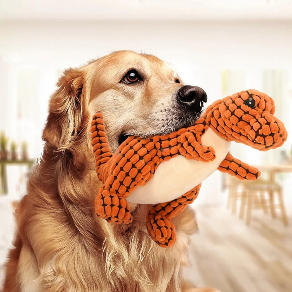 Plush Dinosaur Chew Toy for Dogs & Cats | PawJoyKwT
