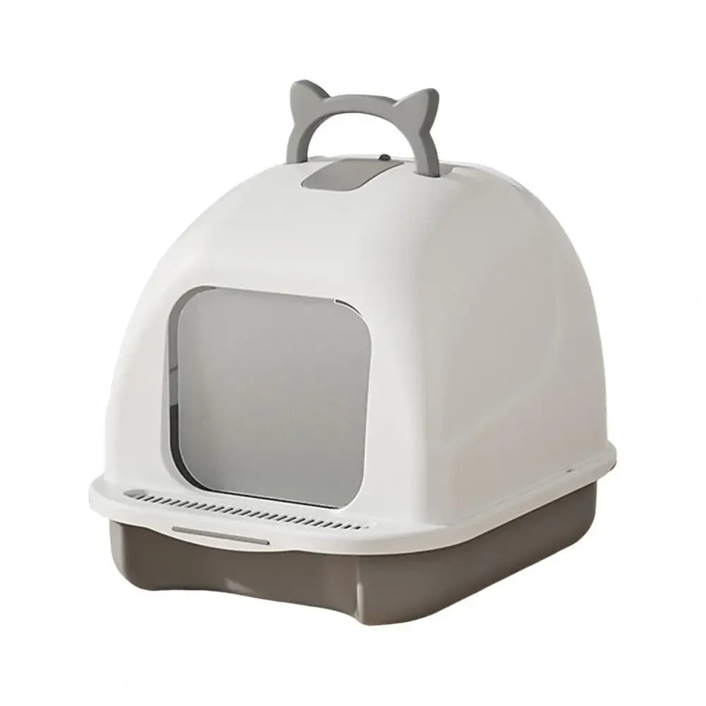 Large Enclosed Cat Litter Box with Lid Kitten Litter Pan