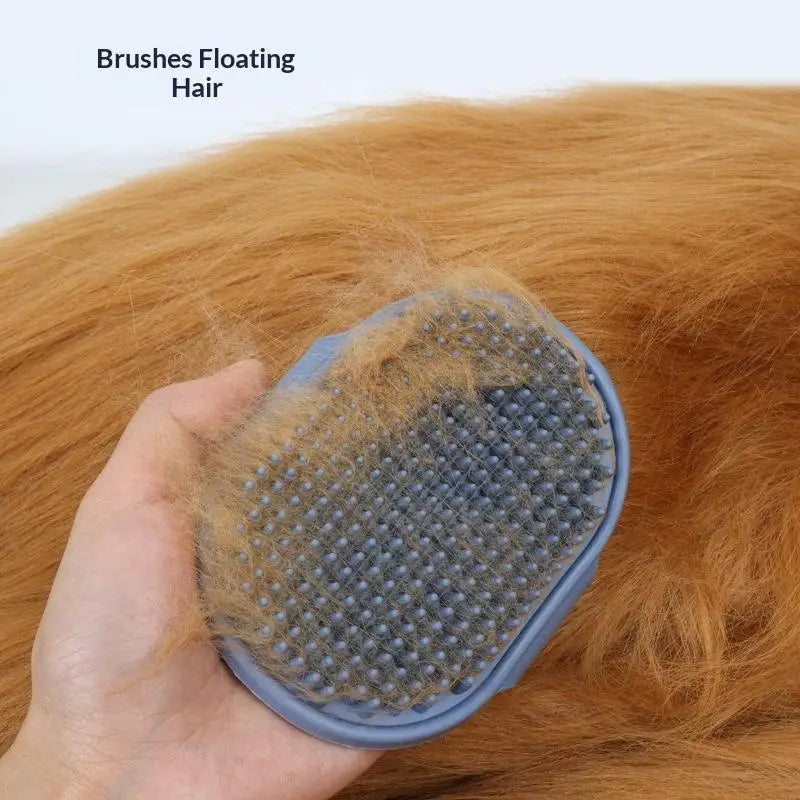 Pet Bath Brush Dog Cat Silicone Massage Glove Adjustable Strap Hair Remover