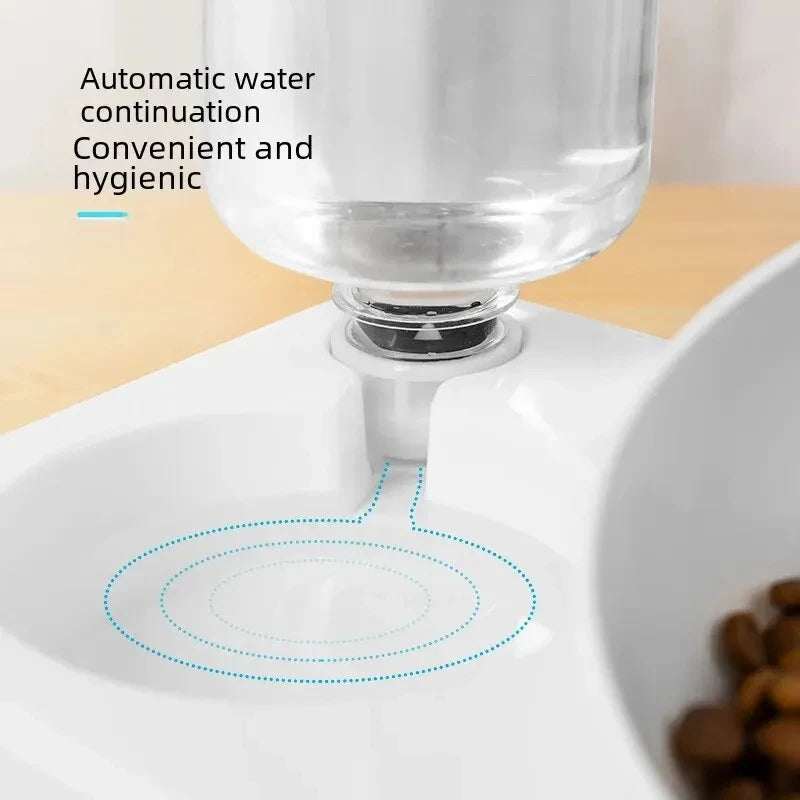 2-in-1 Automatic Pet Water & Food Dispenser Bowl