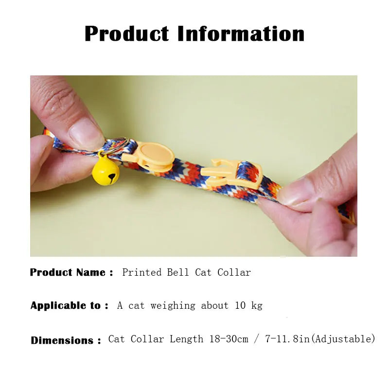 Cute Breakaway Cat Collar Bell Adjustable Soft Small Cats
