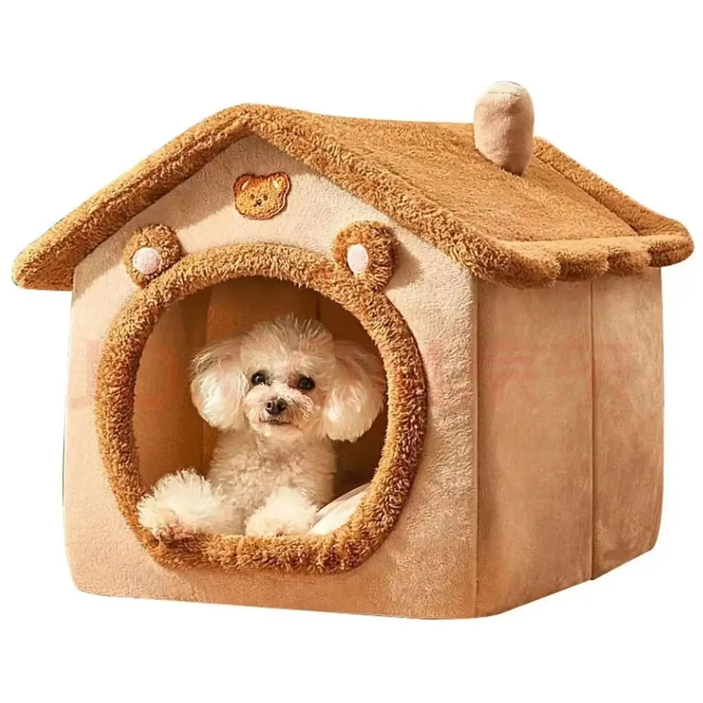 Indoor Pet Tent Bed – Warm Washable Cat & Dog House