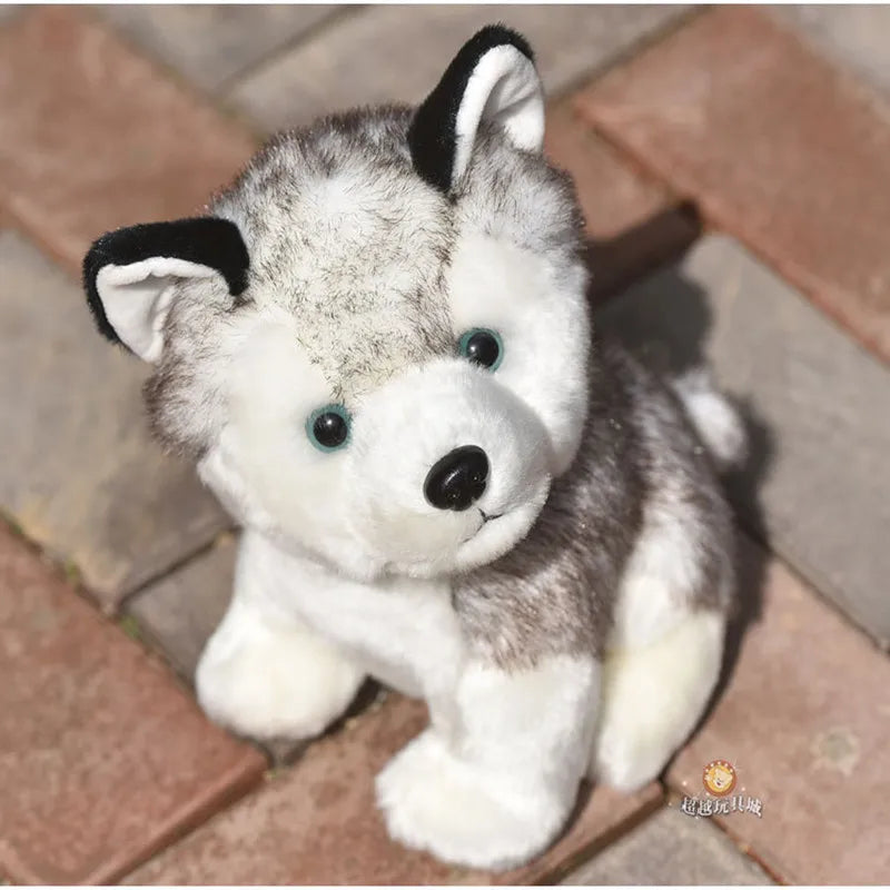 Cute Simulation Husky Dog Plush Toy Stuffed Doll Kids