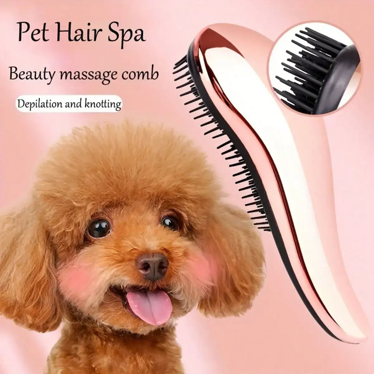 2-in-1 Dog Grooming Comb and Massage Brush Bath Tool