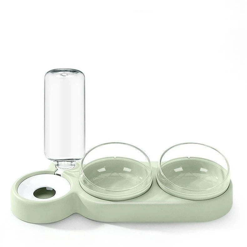 3-Bowl Automatic Pet Feeder Large Water Dispenser Dog Cat Basin