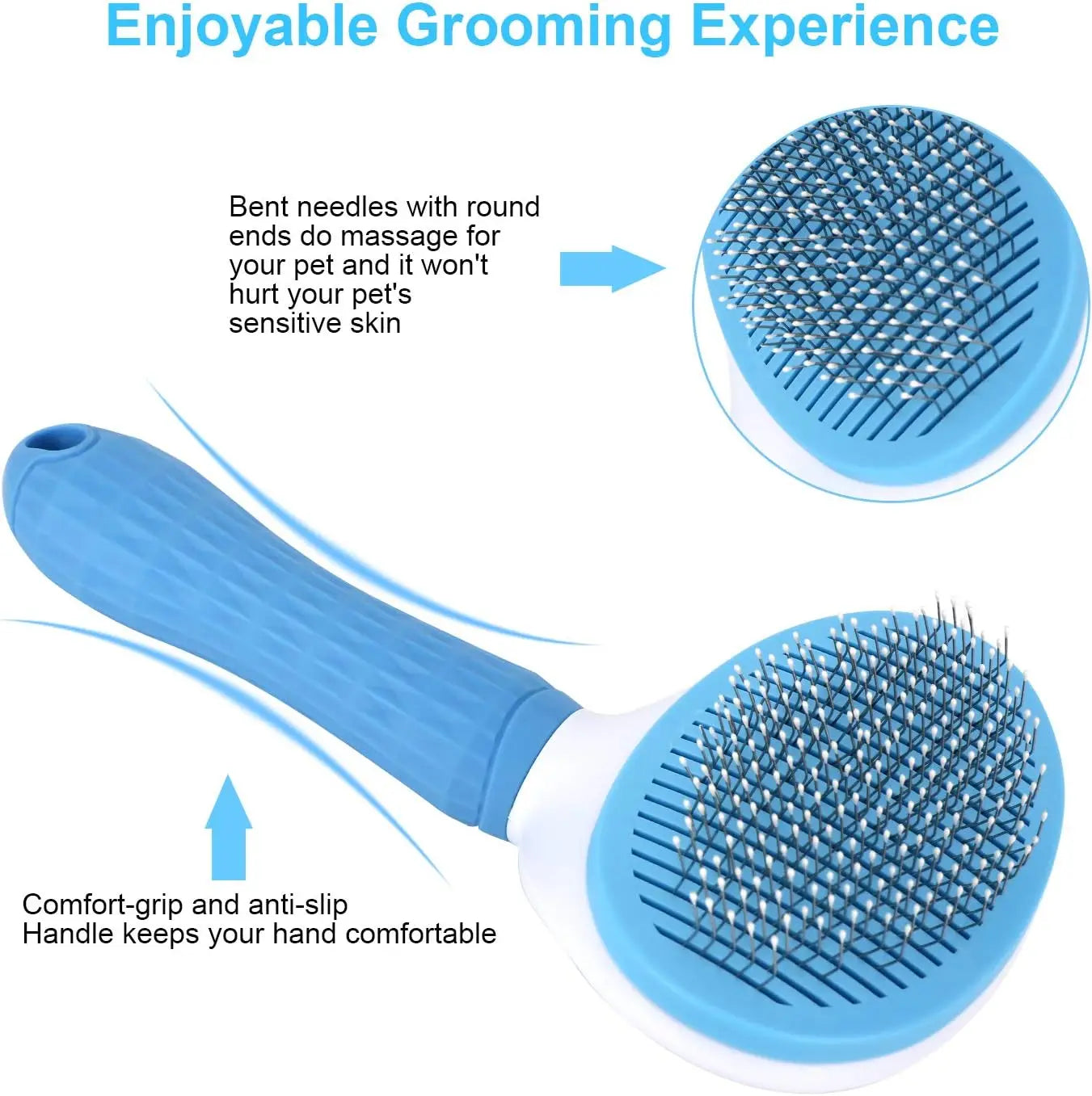 Self-Cleaning Pet Hair Remover Comb for Cats Dogs