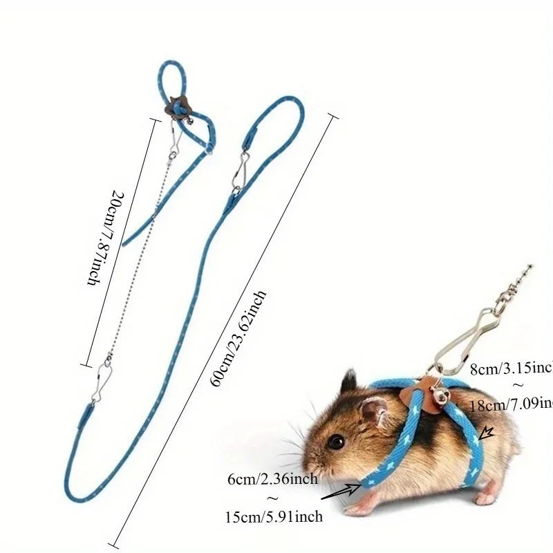 Adjustable Soft Strap Leash for Birds Hamsters Ferrets Small Pets
