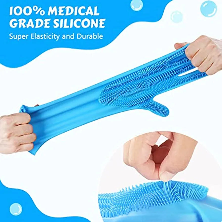 Pet Bathing Shampoo Scrubber Silicone Massage Glove