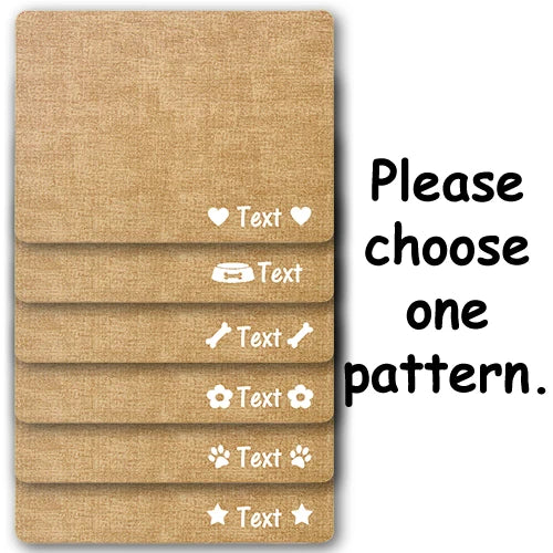 Personalized Custom Name Dog Cat Food Mat Foldable Washable