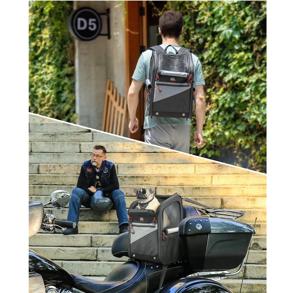 Motorcycle Pet Travel Bag Foldable Dog Carrier
