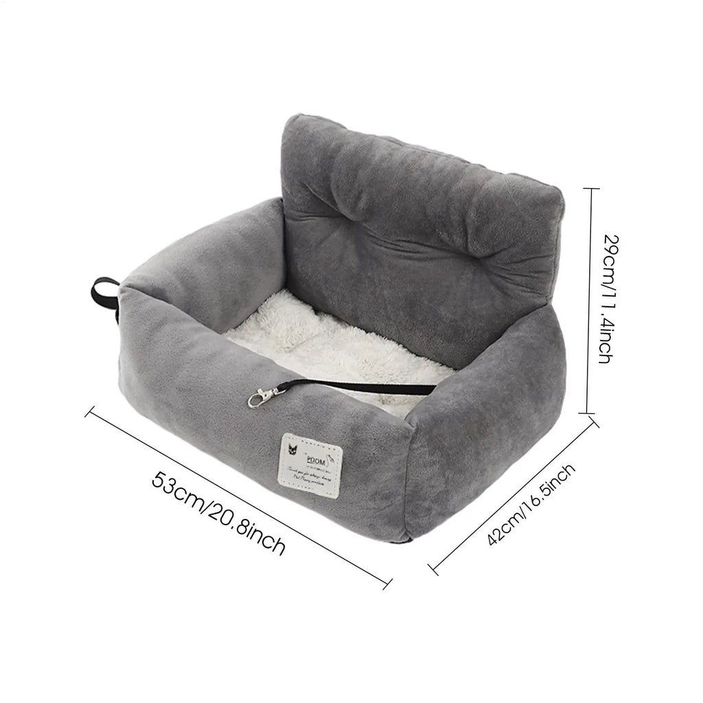 Dog Car Seat Pet Travel Booster Seat Dual Use Carrier Bed Safety