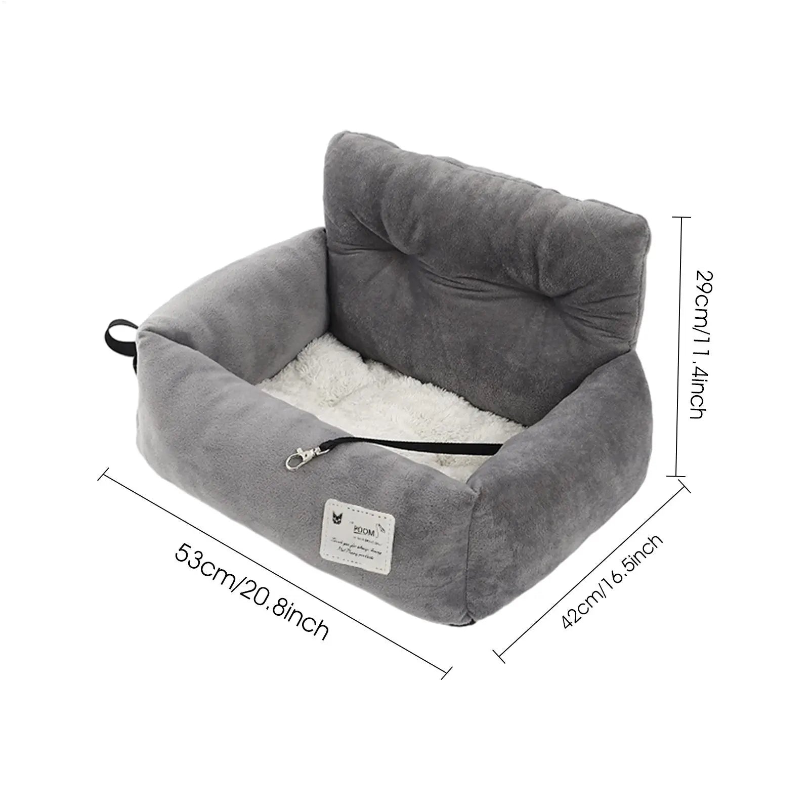 Dog Car Seat Pet Travel Booster Seat Dual Use Carrier Bed Safety